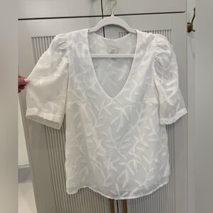 A New Day White Sheer Blouse